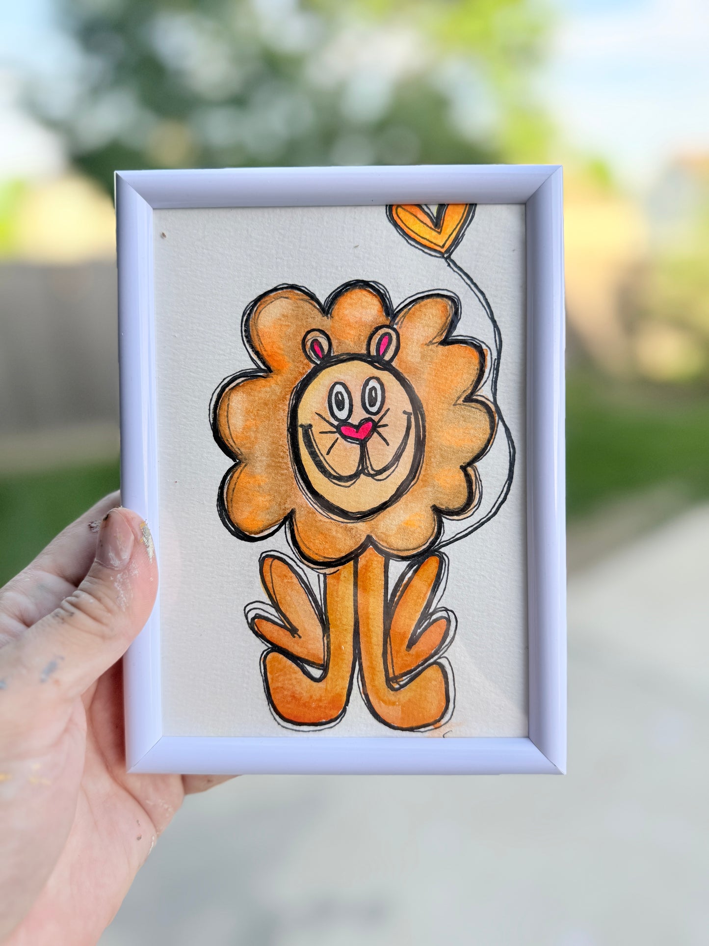 “Be Happy” 5x7 Watercolor Painting (framed) Super Discounted Special