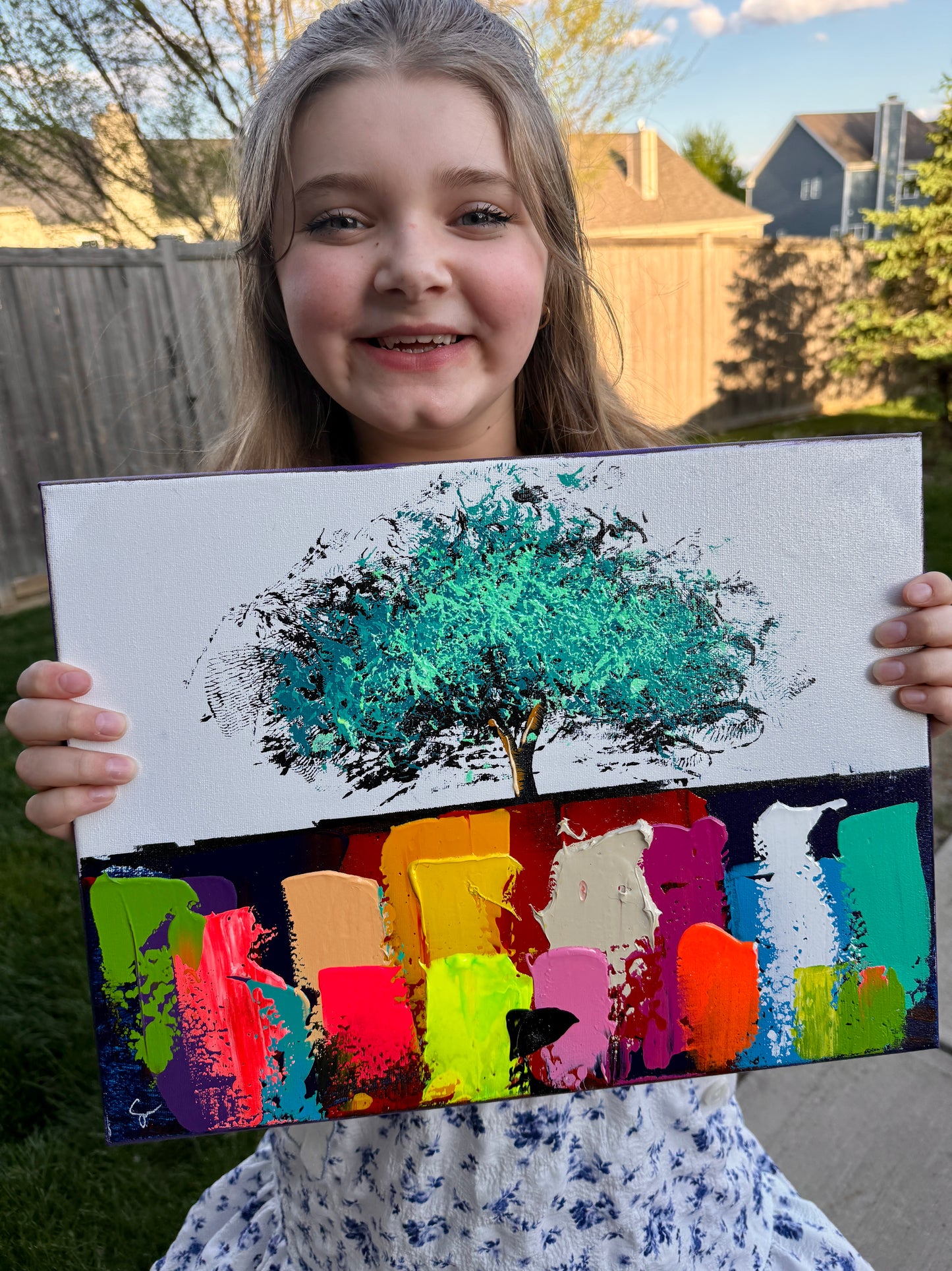 Custom 12x16 “Grow Through What You Go Through” Painting <br> </br> Pls Note: Each painting is original and will VARY slightly from the photo shown.