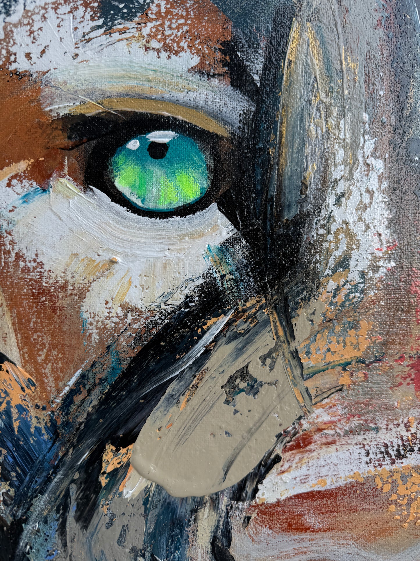 (Practice) Sam Glenn Lion Painting  “Live with Courage” (24x28 Inches)