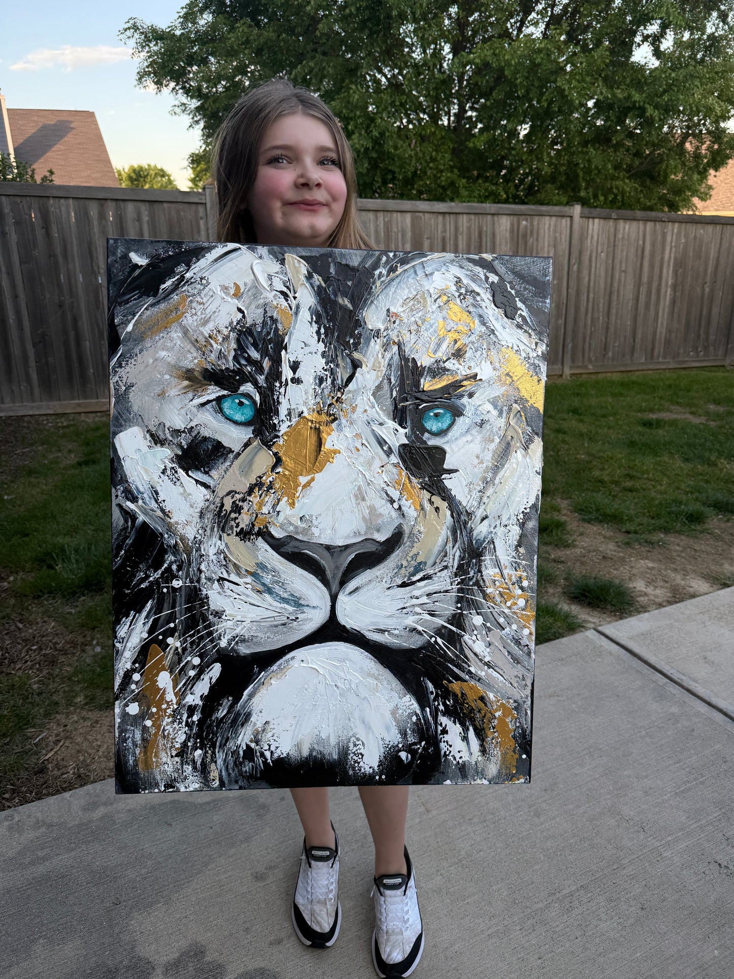 (Practice) Sam Glenn Lion Painting  “Live with Courage” (24x28 inches)