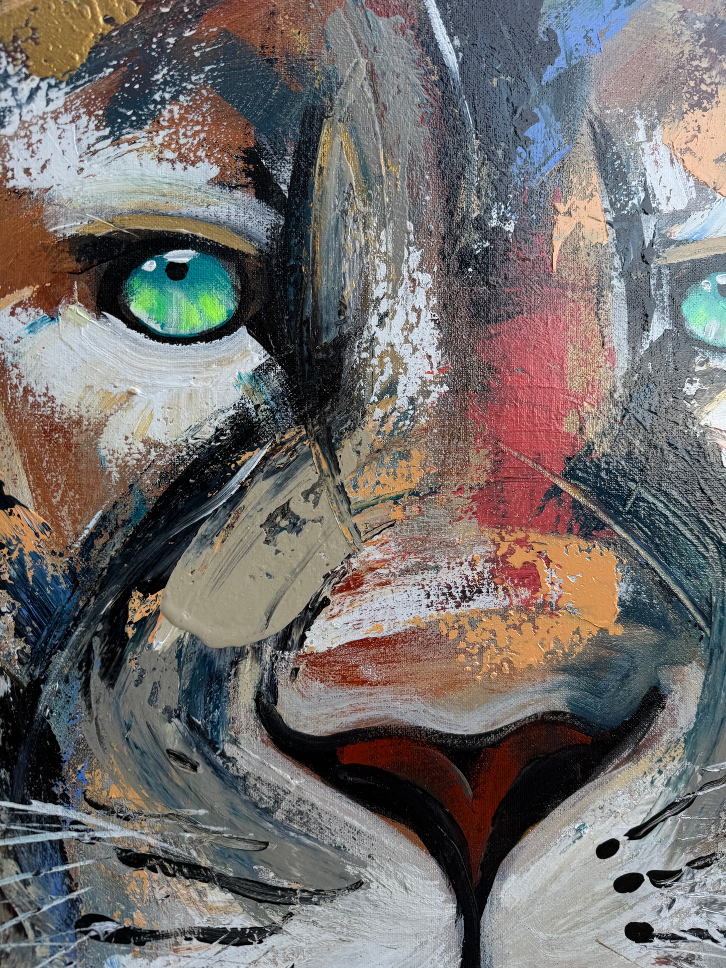 (Practice) Sam Glenn Lion Painting  “Live with Courage” (24x28 Inches)