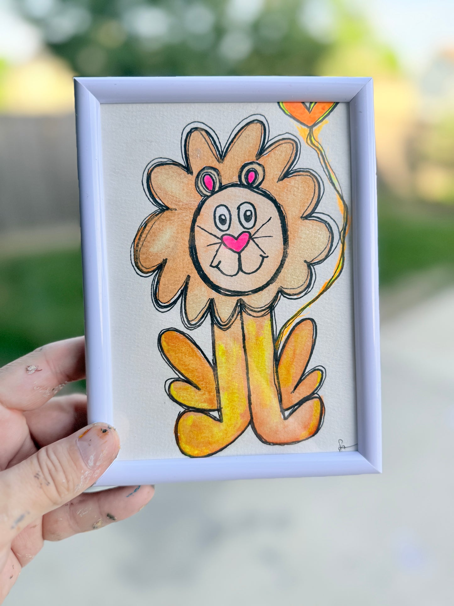 “Be Happy” 5x7 Watercolor Painting (framed) Super Discounted Special