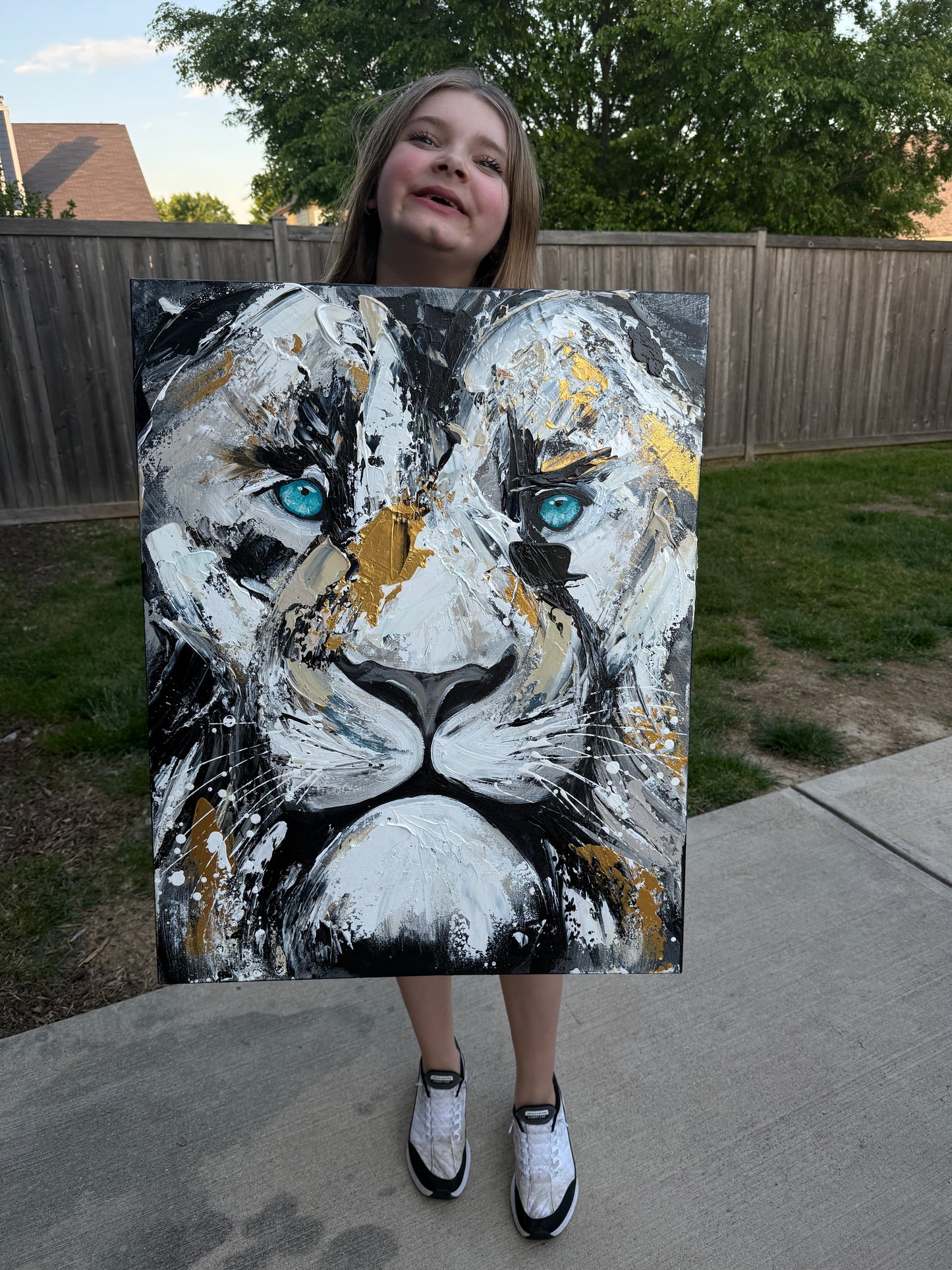 (Practice) Sam Glenn Lion Painting  “Live with Courage” (24x28 inches)