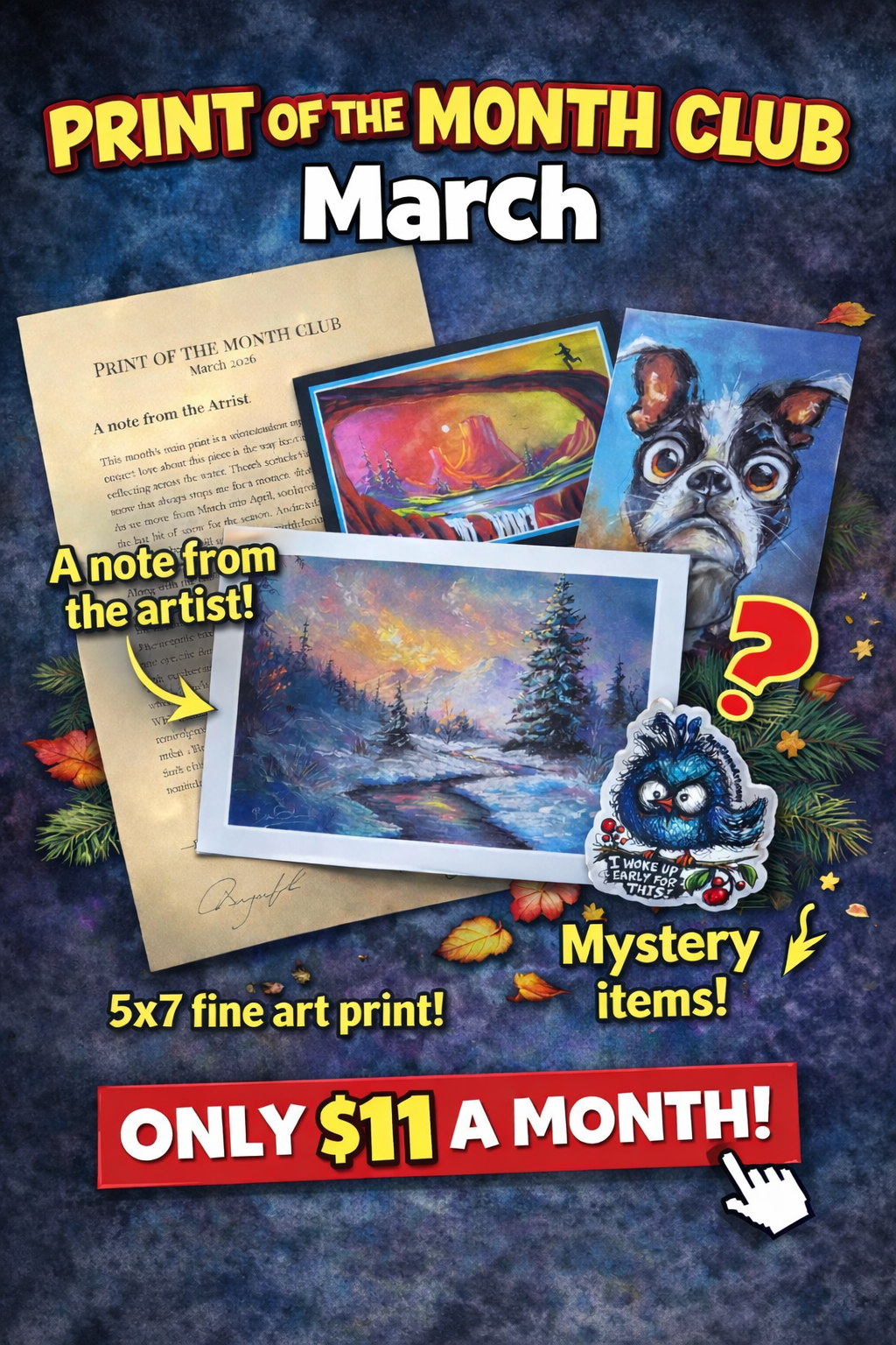 Print of the Month Club (Subscription) Something FUN For YOU Every MONTH!!!