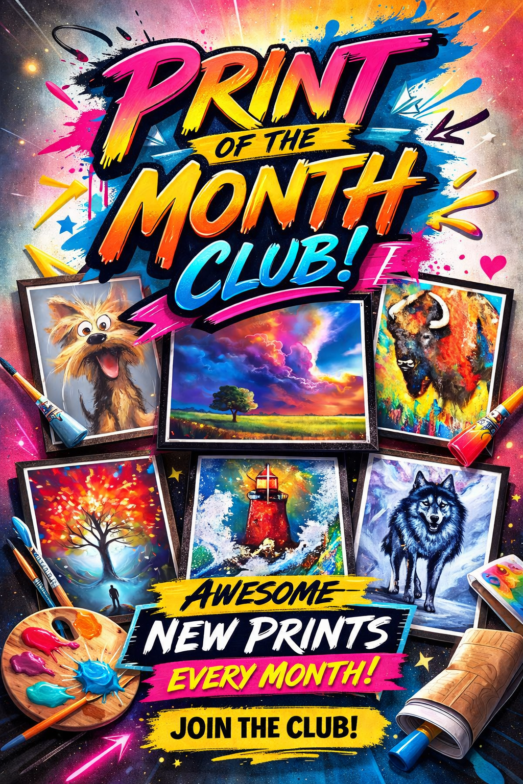 Print of the Month Club (Subscription) Something FUN For YOU Every MONTH!!!