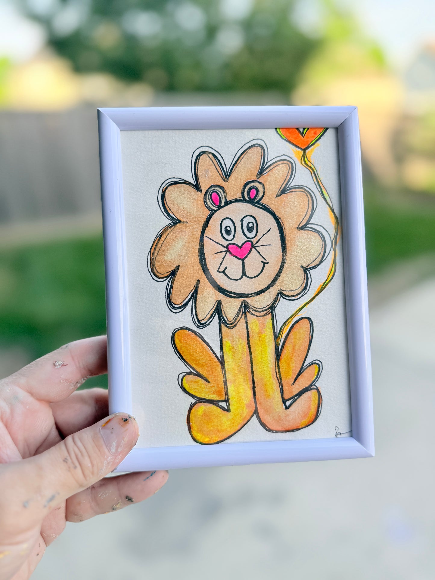 “Be Happy” 5x7 Watercolor Painting (framed) Super Discounted Special